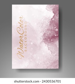 Cards with watercolor background. Design for your cover, date, postcard, banner, logo.