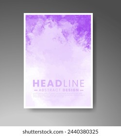 Cards with watercolor background. Design for your cover, date, postcard, banner, logo.