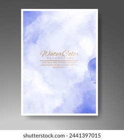 Cards with watercolor background. Design for your cover, date, postcard, banner, logo.