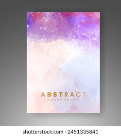 Cards with watercolor background. Design for your cover, date, postcard, banner, logo.