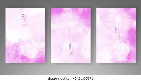 Cards with watercolor background. Design for your cover, date, postcard, banner, logo.