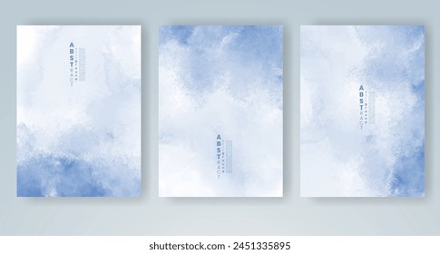 Cards with watercolor background. Design for your cover, date, postcard, banner, logo.