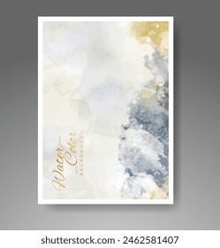 Cards with watercolor background. Design for your cover, date, postcard, banner, logo.