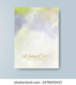 Cards with watercolor background. Design for your cover, date, postcard, banner, logo.