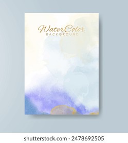 Cards with watercolor background. Design for your cover, date, postcard, banner, logo.