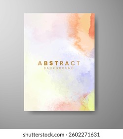 Cards with watercolor background. Design for your cover, date, postcard, banner, logo.