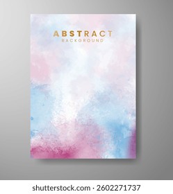 Cards with watercolor background. Design for your cover, date, postcard, banner, logo.