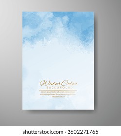Cards with watercolor background. Design for your cover, date, postcard, banner, logo.