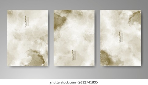 Cards with watercolor background. Design for your cover, date, postcard, banner, logo.