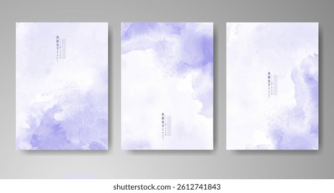Cards with watercolor background. Design for your cover, date, postcard, banner, logo.