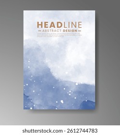 Cards with watercolor background. Design for your cover, date, postcard, banner, logo.