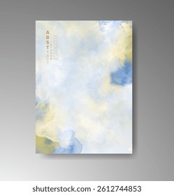 Cards with watercolor background. Design for your cover, date, postcard, banner, logo.