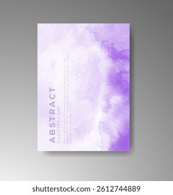 Cards with watercolor background. Design for your cover, date, postcard, banner, logo.