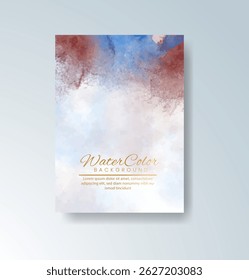 Cards with watercolor background. Design for your cover, date, postcard, banner, logo.