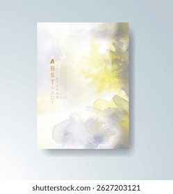 Cards with watercolor background. Design for your cover, date, postcard, banner, logo.