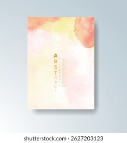 Cards with watercolor background. Design for your cover, date, postcard, banner, logo.