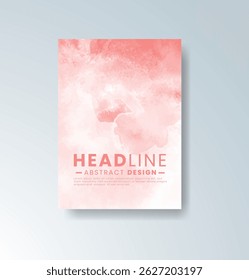 Cards with watercolor background. Design for your cover, date, postcard, banner, logo.