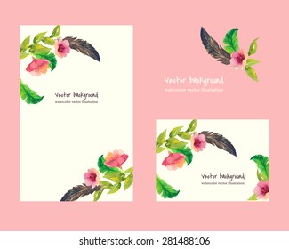 cards with watercolor flowers