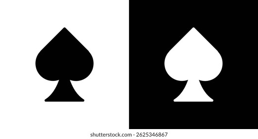 Vetor de linha simples de ícone de carta-espada. Símbolo, logotipo.