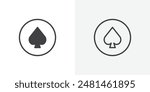 Card-spade icon symbol collection on white background.