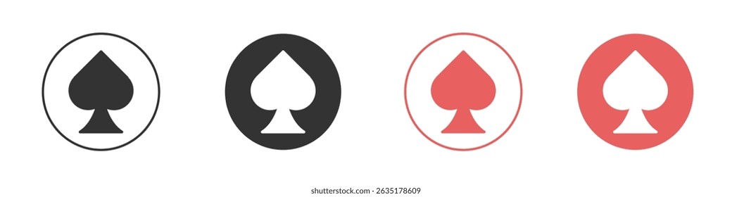 Card-spade icon vector design template simple and clean style