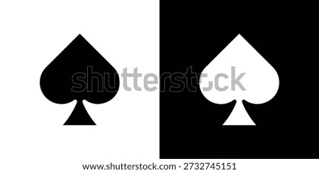 Card-spade icon for web design. solid vector icons