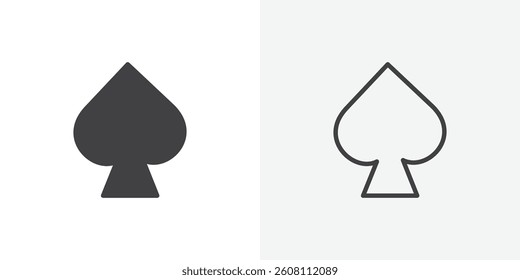 Card-spade icons design. vector icons for ui designs