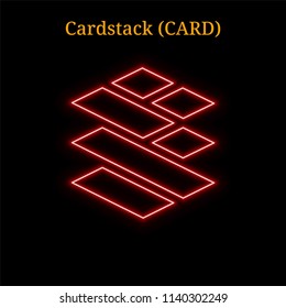 Cardstack (CARD) cryptocurrency symbol. Vector illustration eps10 isolated on black background