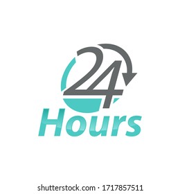 Cuidado del logotipo/diseño de identidad 24 horas para uso sanitario
