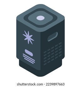 Care air filter icon isometric vector. Clean virus. Cool health