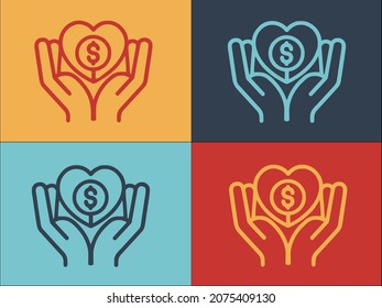 Care Allowance Money Logo Template, Simple Flat Icon of allowance,money,financial