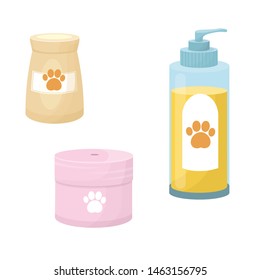 care for animals in jars vector illustration
