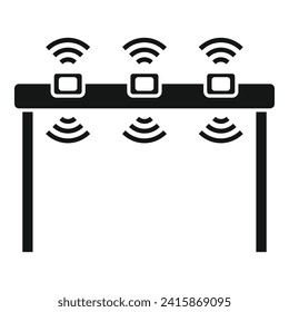 Care arch sensor icon simple vector. Safe driver. System control
