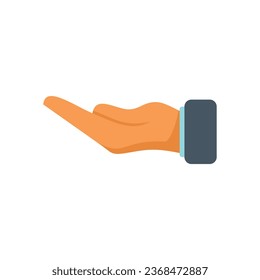 Care arm icon flat vector. Hold finger. Up point isolated