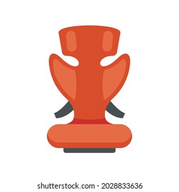 Care baby car seat icon. Flat illustration of care baby car seat vector icon isolated on white background