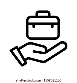 care bag vector thin line icon 