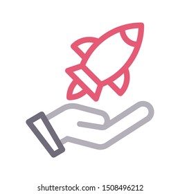 care boost thin line vector icon