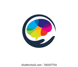 Care Brain Icon Logo Design Element