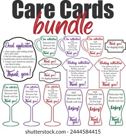 Care Cards Vector Designs Bundle svg