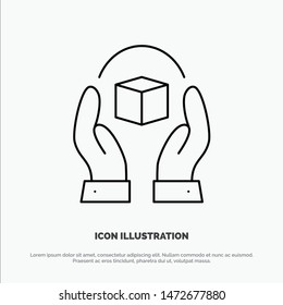 Care, Caring, Handle, Product, Responsibility Line Icon Vector