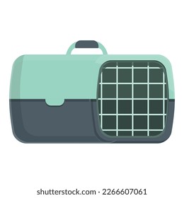 Care case icon cartoon vector. Carrier cage. Box animal