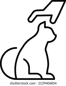 Care Cat Icon. Simple Illustration Of Self Care Sign And Symbol. Modern vector illustration.
