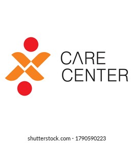 diseño del logo de un centro de atención que simboliza la organización de unos. Es el diseño que usa una organización para su membrete, material publicitario y signos como emblema.