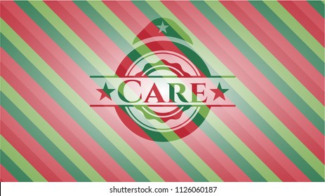 Care christmas badge background.