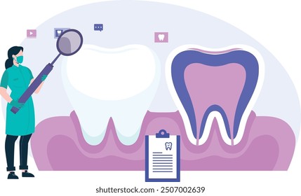 care, comic, illustration, healthy, mouth, doctor, graph, dentist, clean, medicine, health, cartoon, caricature, tooth, design, dental, white, character, molar, cute, dentistry, medical, treatment, 

