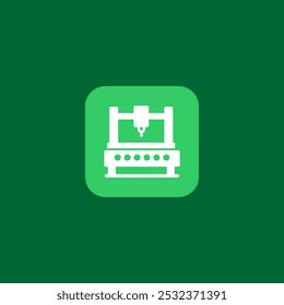 Care Company  icon concept vector design illustration on green background EPS 10 File color editable