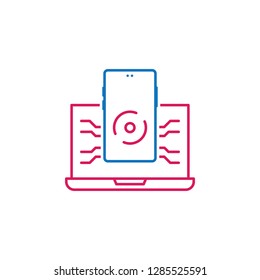 care, computer, inspect, laptop, phone icon. Element of mobile and smartphone icon for mobile concept and web apps. Detailed care, computer, inspect, laptop, phone icon