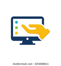 Care Computer Logo Icon Design
