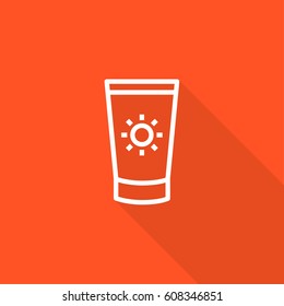 Care cream line vector icon