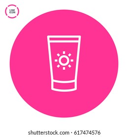Care cream line vector icon